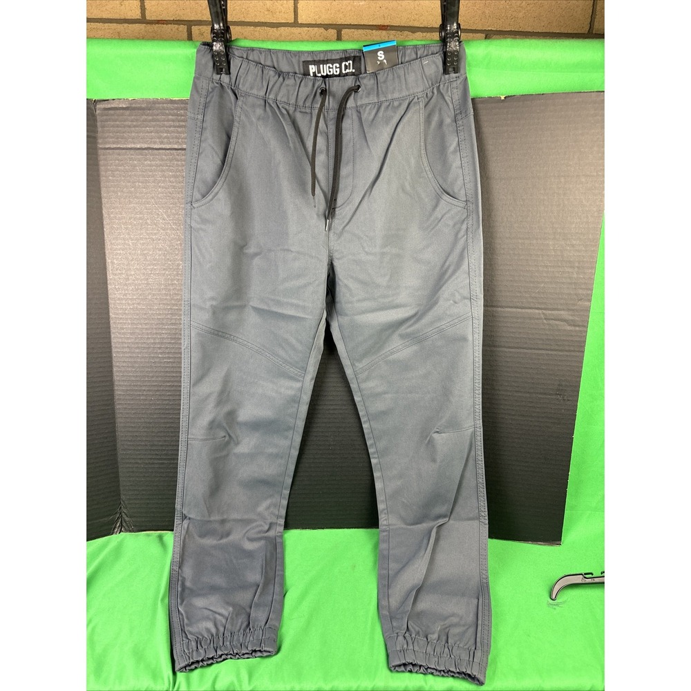 Plugg Clothing Mens Ripstop Jogger Pants Dusty Grey Tapered Small 177-42 NWT